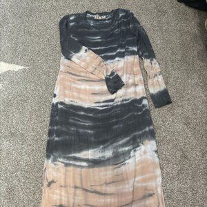 Tie Dye Long Sleeve Dress